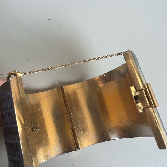 Celine Blue Snakeskin Bracelet - Picture 6 of 10